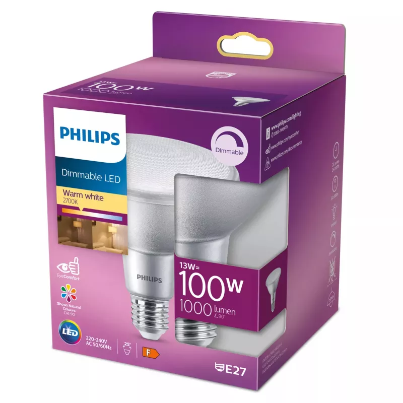 Philips Reflector 100W PAR38 E27 LED lempa, 13 W, 100 W, E27, 1000 lm, 25000 h, šilta balta
