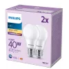 Philips LED lemputė 40W A60 E27 x2, 4.9 W, 40 W, E27, 470 lm, 15000 h, Šilta balta