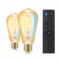 WiZ kaitrinė lemputė Amber 50 W ST64 E27 x2, išmanioji lemputė, Wi-Fi/Bluetooth, auksinė, Wi-Fi 4 (802.11n), 802.11b, 802.11g, LED, E27