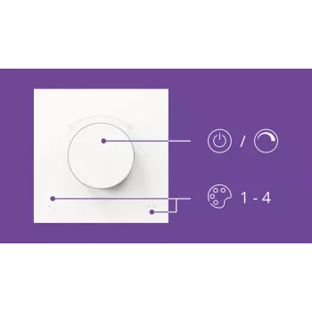 Philips WiZ Smart Dial Switch belaidis Wi-Fi reguliatorius baltas 5V