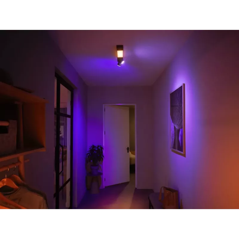 Philips Hue Centris 2 taškiniai prožektoriai lubiniam šviestuvui, juoda
