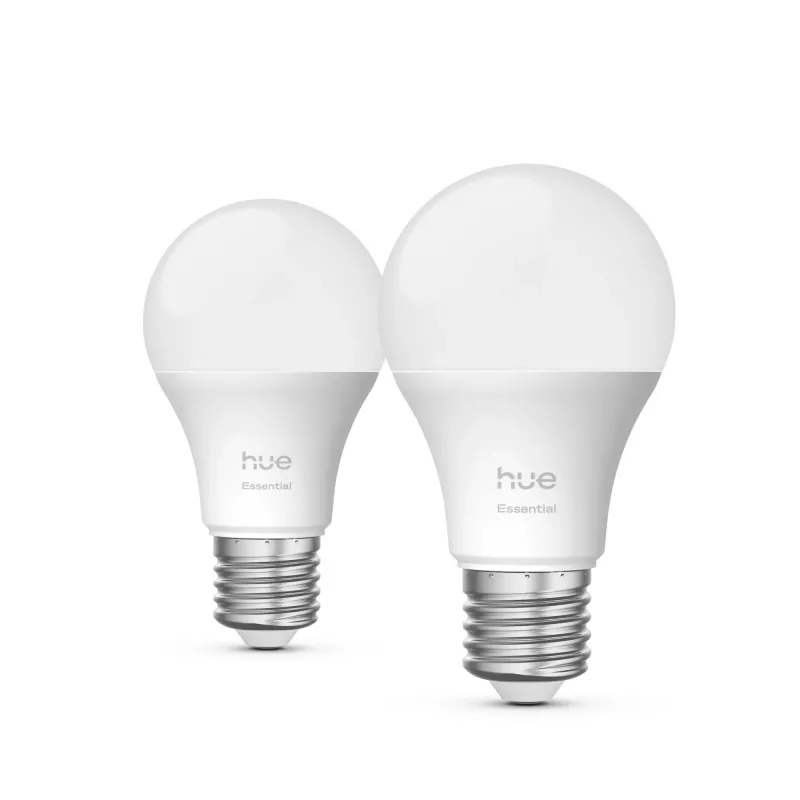 Philips Hue White and colour ambience Essential A60 – E27 išmanioji lemputė – 806 lm – 8W – 2 vnt. pakuotė
