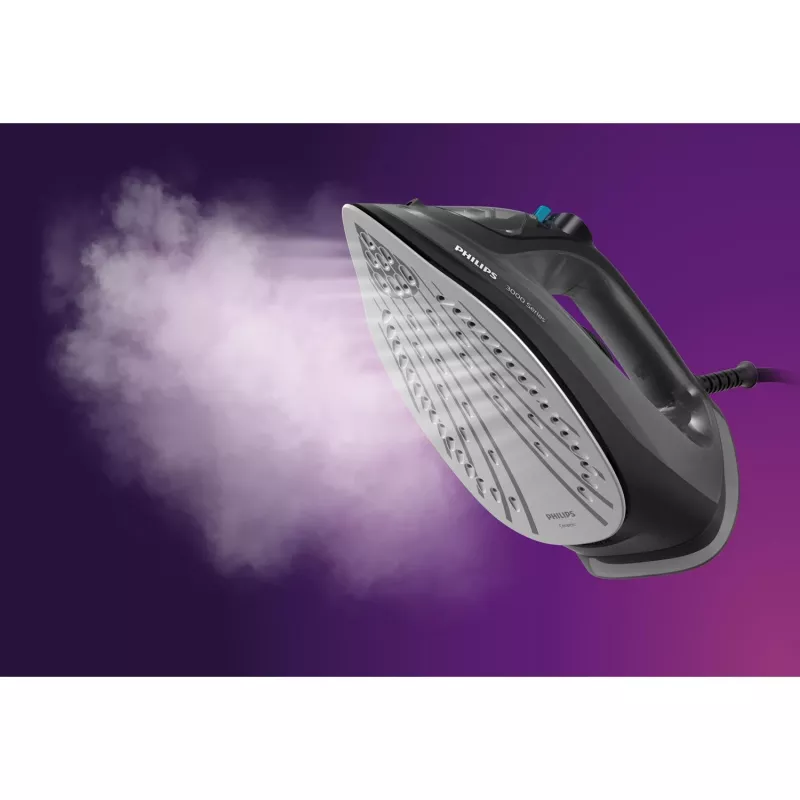 Philips 3000 serijos DST3041/80 lygintuvas su garu, keraminis padas, 2600 W, juodas