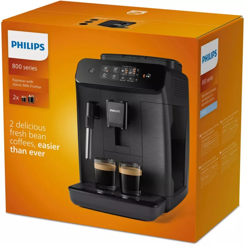 Fully automatinis espreso kavos aparatas Philips 800 serijos EP0820/00, juodas