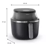 Philips 3000 serijos NA331/00 gruzdintuvė Viena 6,2 L Atskira 1700 W Karšto oro gruzdintuvė Juoda, Sidabrinė