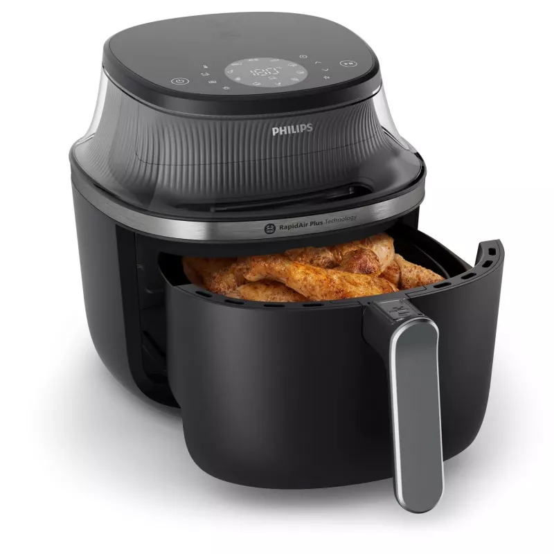 Philips 3000 serijos NA331/00 gruzdintuvė Viena 6,2 L Atskira 1700 W Karšto oro gruzdintuvė Juoda, Sidabrinė