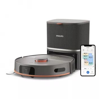 Philips XU5100/10 robotas dulkių siurblys, dulkių maišelis 0,26 l, Li-Ion 4800 mAh, 200 min. veikimo laikas, 98 mm aukštis