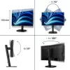Monitorius Philips 24B2U3601 23.8 colio (60,5 cm) IPS Quad HD 2560x1440, USB 3.2 šakotuvas, USB-C, garsiakalbiai, reguliuojamas aukštis, VESA, juodas