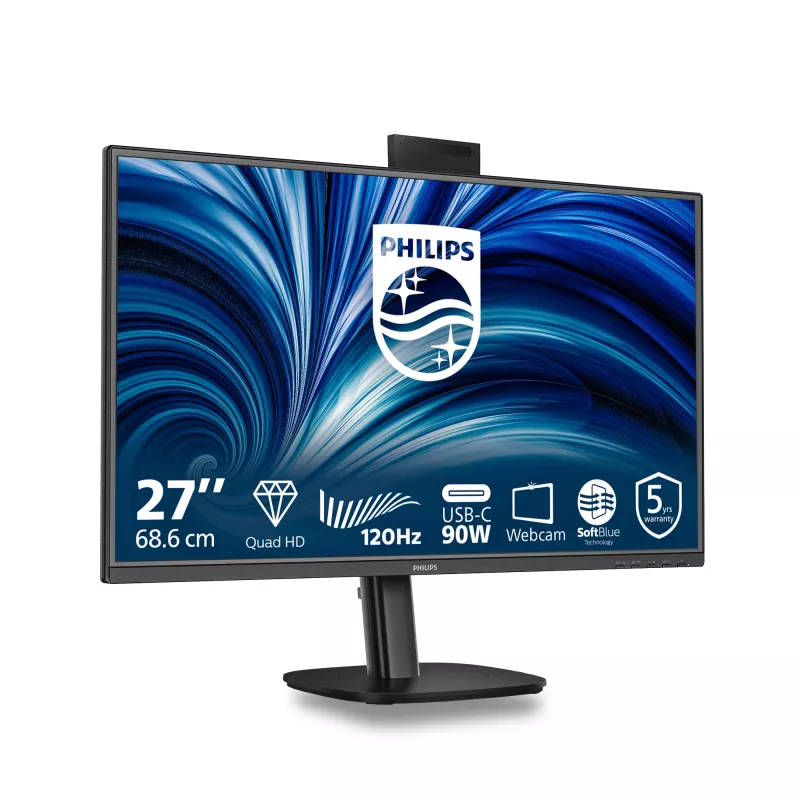 Philips 3000 serijos 27B2U3601H/00 kompiuterio monitorius 68,6 cm (27 colių) 2560 x 1440 pikselių Quad HD LCD juodas