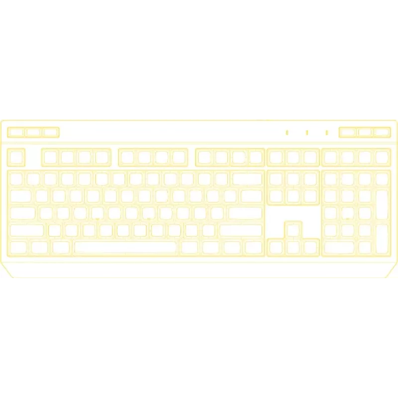 HATOR Icefall klaviatūra žaidimams USB QWERTY anglų JAV juoda RGB LED