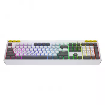 HATOR Icefall klaviatūra membraninė USB QWERTY amerikietiška balta Full-size RGB LED