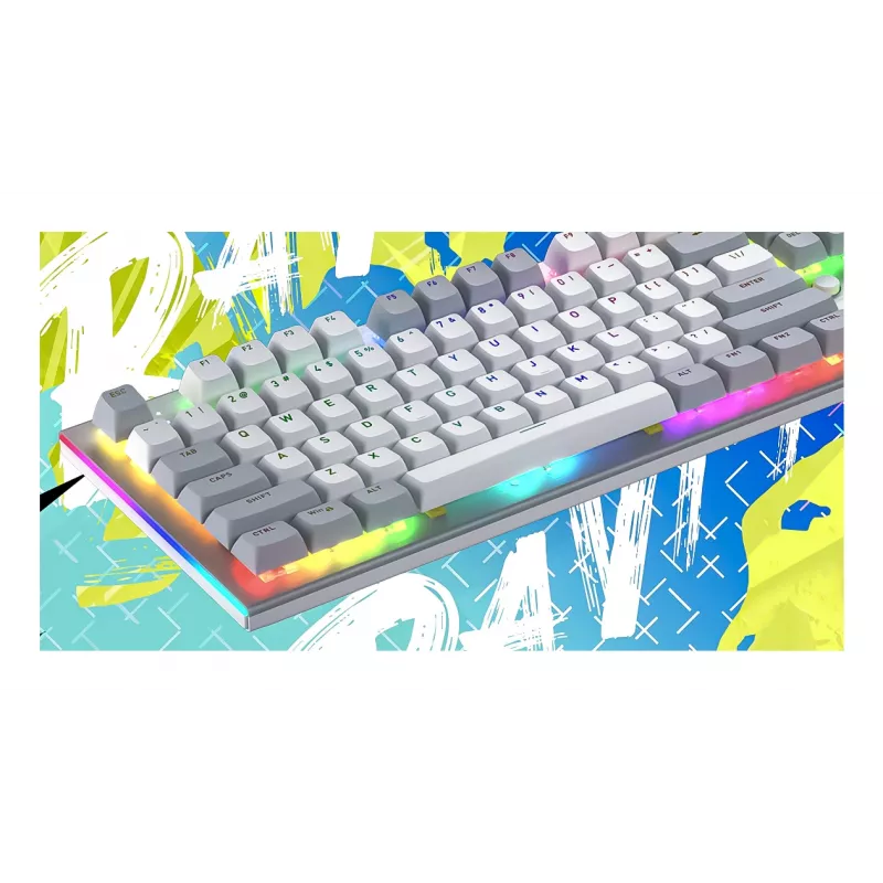 HATOR Gravity TKL klaviatūra žaidimams USB QWERTY US anglų balta