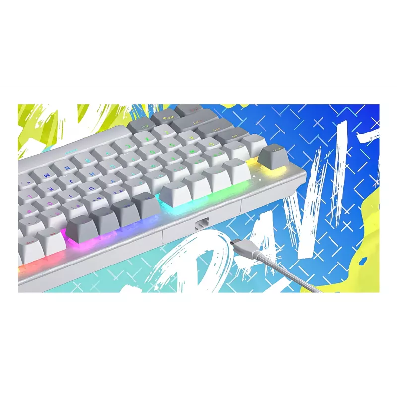 HATOR Gravity TKL klaviatūra žaidimams USB QWERTY US anglų balta