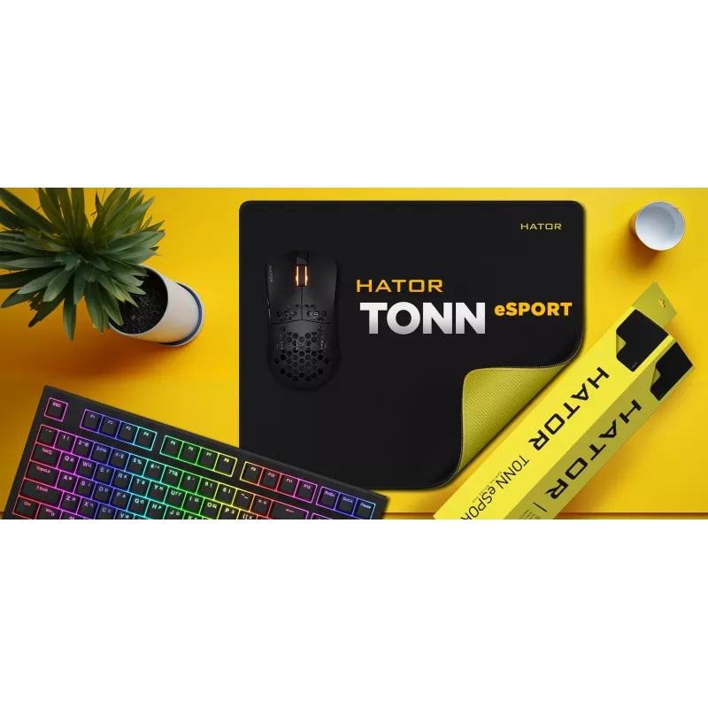 Pelėdos kilimėlis HATOR Tonn eSport, juodas