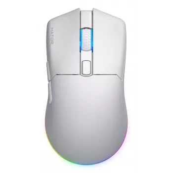 HATOR Pulsar 3 Wireless, balta - Optiniai jungikliai Yellow 100M, PixArt PMW 3311 (HTM631)