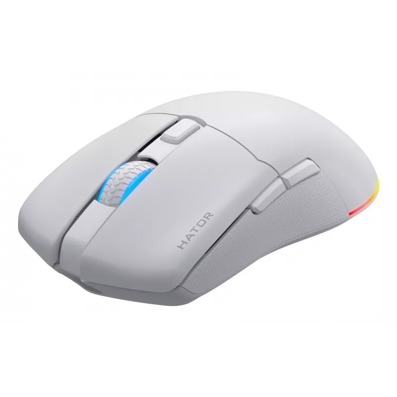 HATOR Pulsar 3 Wireless, balta - Optiniai jungikliai Yellow 100M, PixArt PMW 3311 (HTM631)