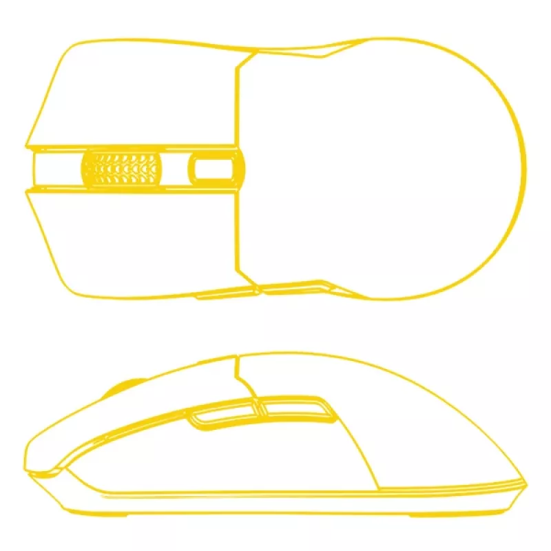 HATOR Pulsar 3 Wireless, balta - Optiniai jungikliai Yellow 100M, PixArt PMW 3311 (HTM631)