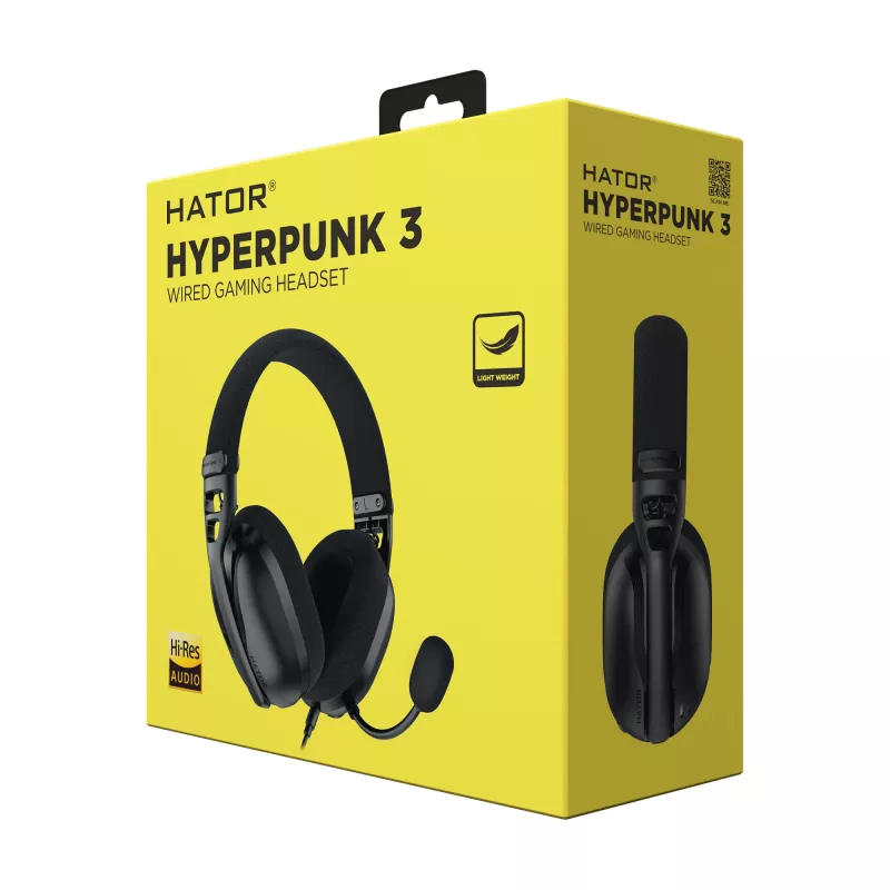 Ausinės HATOR Hyperpunk 3 Laidinės Ausinės Žaidimams Juodos