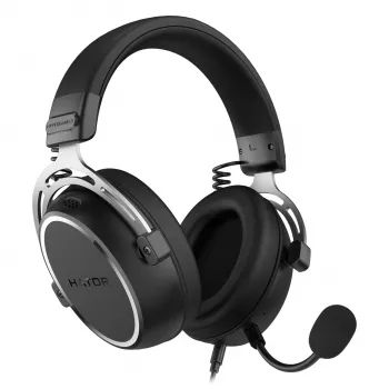 Ausinės HATOR HYPERGANG 3 Hi-Res, laidinės, žaidimų, USB Type-C / USB Type-A, juodos
