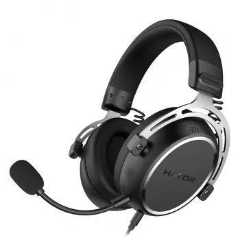 Ausinės HATOR HYPERGANG 3 Hi-Res, laidinės, žaidimų, USB Type-C / USB Type-A, juodos
