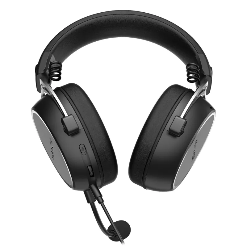 Ausinės HATOR HYPERGANG 3 Hi-Res, laidinės, žaidimų, USB Type-C / USB Type-A, juodos