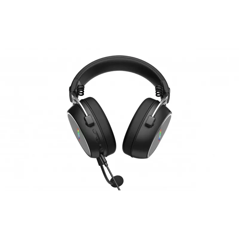HATOR Hypergang 3 USB ausinės – laidinės ir belaidės, žaidimų, USB Type-C / USB Type-A, Bluetooth, juodos