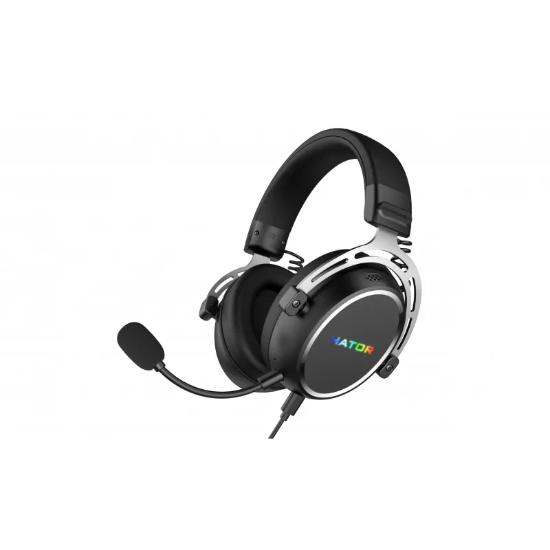 HATOR Hypergang 3 USB ausinės – laidinės ir belaidės, žaidimų, USB Type-C / USB Type-A, Bluetooth, juodos