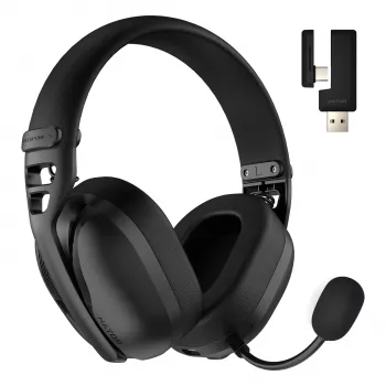 HATOR Hyperpunk 3 Wireless ausinės belaidės ir laidinės, žaidimams, USB Type-C / USB Type-A, Bluetooth, juodos