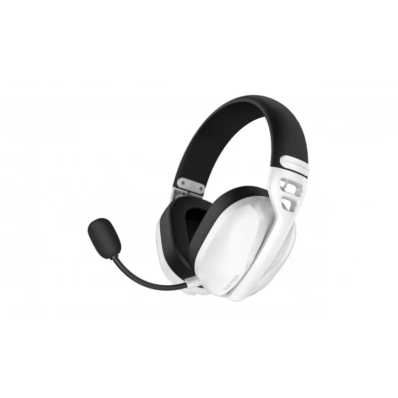 Ausinės HATOR Hyperpunk 3 Wireless belaidės ir laidinės, žaidimų, USB Type-C / USB Type-A, Bluetooth, balta