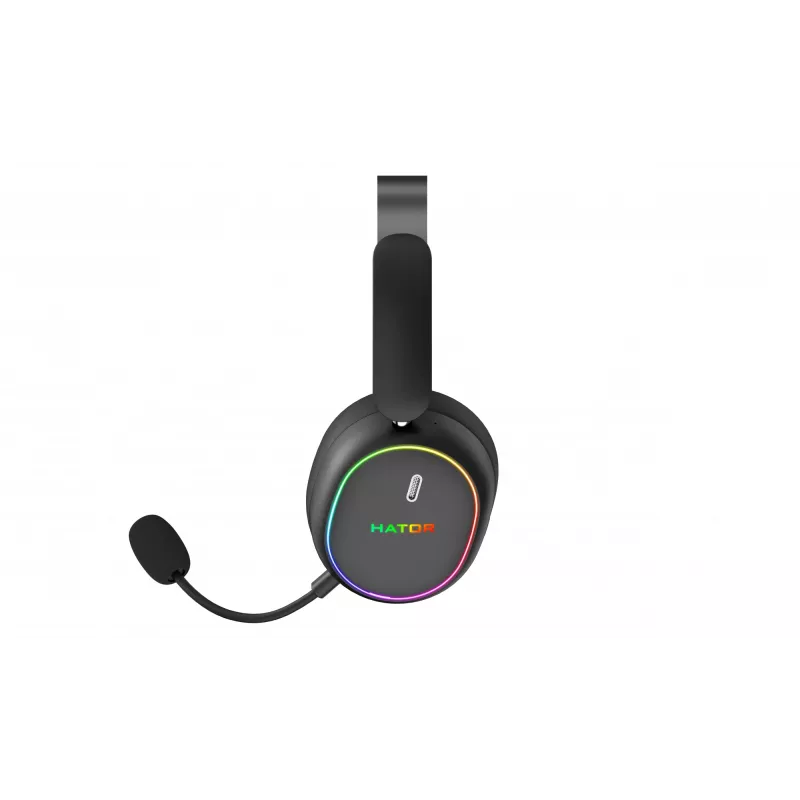 HATOR Phoenix 2 Wireless belaidės ir laidinės ausinės žaidimams, USB Type-C / USB Type-A, Bluetooth, juodos