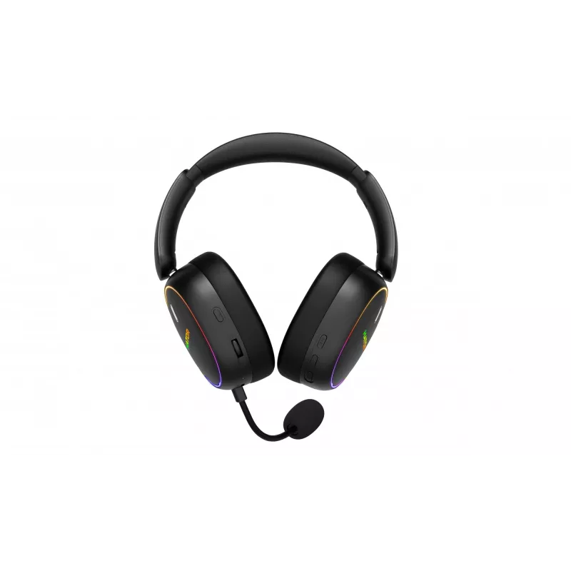 HATOR Phoenix 2 Wireless belaidės ir laidinės ausinės žaidimams, USB Type-C / USB Type-A, Bluetooth, juodos