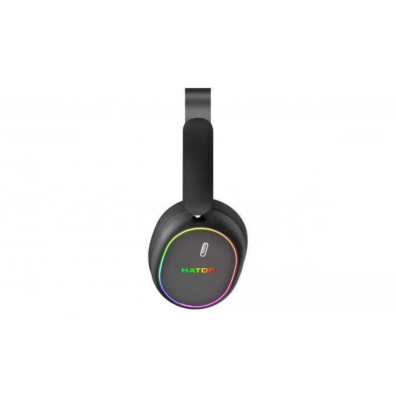 HATOR Phoenix 2 Wireless belaidės ir laidinės ausinės žaidimams, USB Type-C / USB Type-A, Bluetooth, juodos