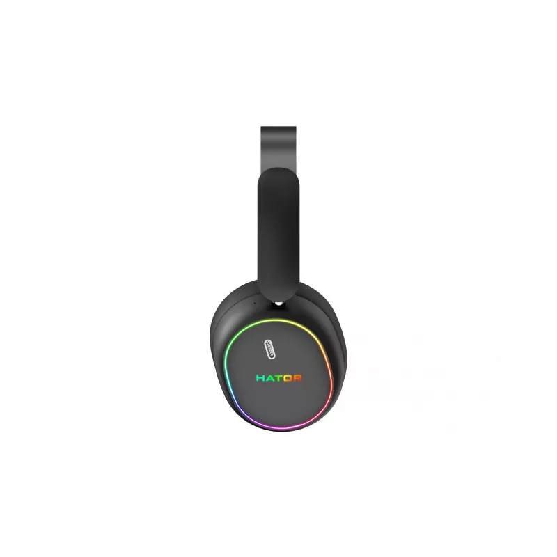 HATOR Phoenix 2 Wireless belaidės ir laidinės ausinės žaidimams, USB Type-C / USB Type-A, Bluetooth, juodos