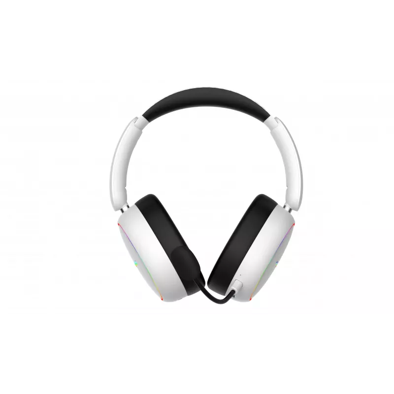 Ausinės HATOR Phoenix 2 Wireless – belaidės ir laidinės žaidimų ausinės su USB Type-C / USB Type-A, Bluetooth, balta