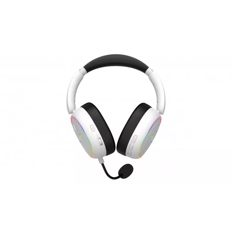 Ausinės HATOR Phoenix 2 Wireless – belaidės ir laidinės žaidimų ausinės su USB Type-C / USB Type-A, Bluetooth, balta