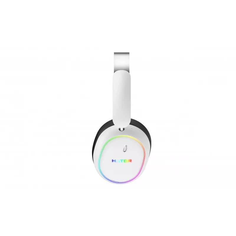 Ausinės HATOR Phoenix 2 Wireless – belaidės ir laidinės žaidimų ausinės su USB Type-C / USB Type-A, Bluetooth, balta