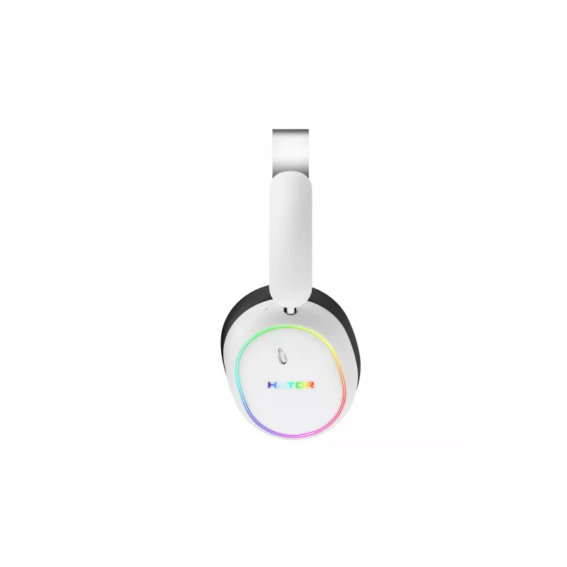 Ausinės HATOR Phoenix 2 Wireless – belaidės ir laidinės žaidimų ausinės su USB Type-C / USB Type-A, Bluetooth, balta