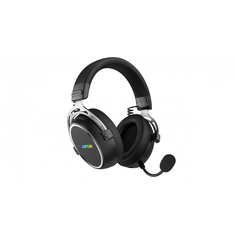 HATOR Hypergang 3 Wireless belaidės ausinės su mikrofonu, USB-C / USB-A, Bluetooth, juodos