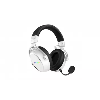 HATOR Hypergang 3 Wireless belaidės ausinės lankeliu, USB Type-C / USB Type-A, Bluetooth, balta