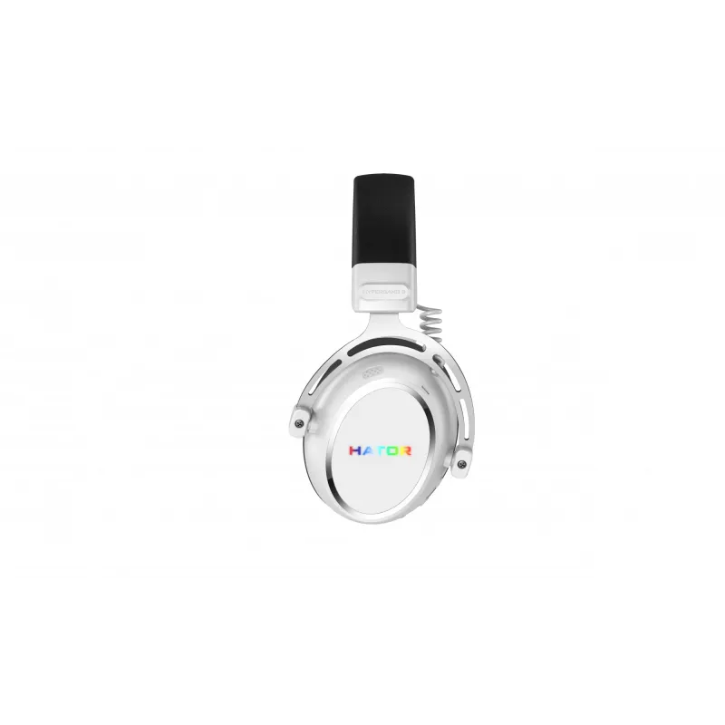 HATOR Hypergang 3 Wireless belaidės ausinės lankeliu, USB Type-C / USB Type-A, Bluetooth, balta