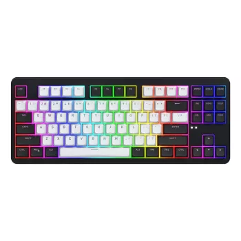HATOR Rockfall 3 TKL Wireless, juoda, QMK/VIA, OMA profilio baltai-juodi klavišai, linijiniai mechaniniai karštai keičiami jungikliai, US ANSI išdėstymas (HTK850)
