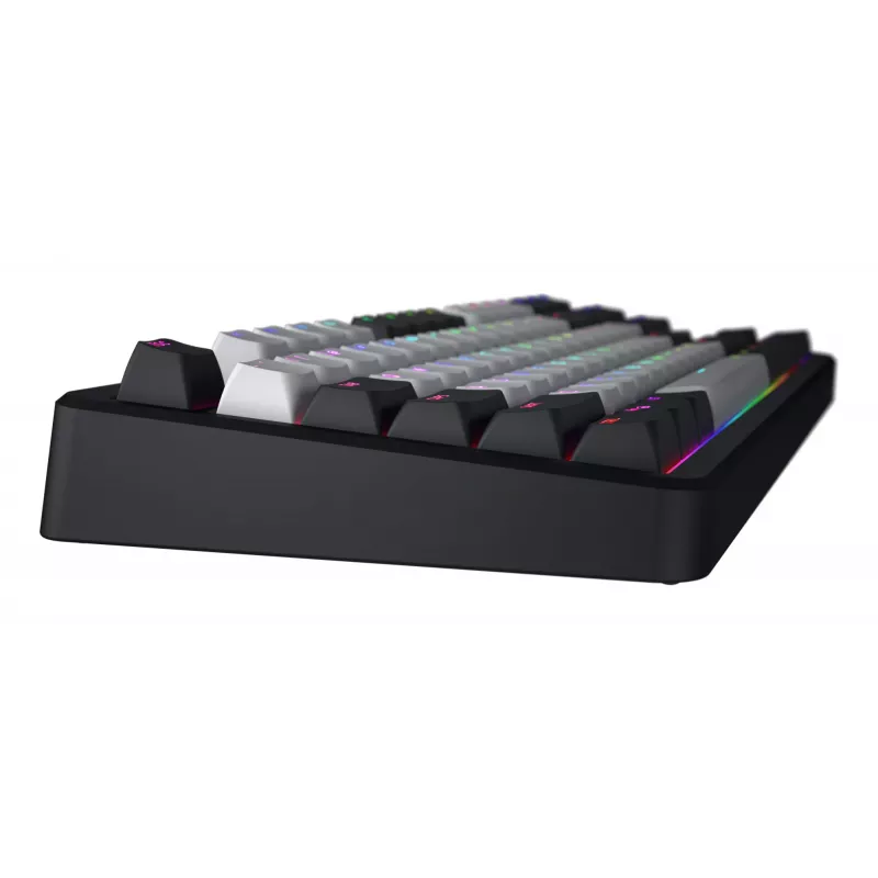 HATOR Rockfall 3 TKL Wireless, juoda, QMK/VIA, OMA profilio baltai-juodi klavišai, linijiniai mechaniniai karštai keičiami jungikliai, US ANSI išdėstymas (HTK850)
