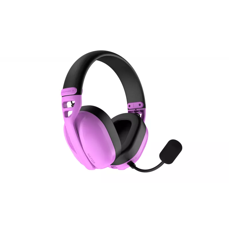 Ausinės HATOR Hyperpunk 3 Wireless belaidės ir laidinės, žaidimams, USB Type-C / USB Type-A, Bluetooth, violetinės