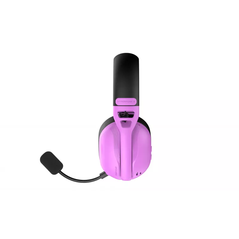 Ausinės HATOR Hyperpunk 3 Wireless belaidės ir laidinės, žaidimams, USB Type-C / USB Type-A, Bluetooth, violetinės