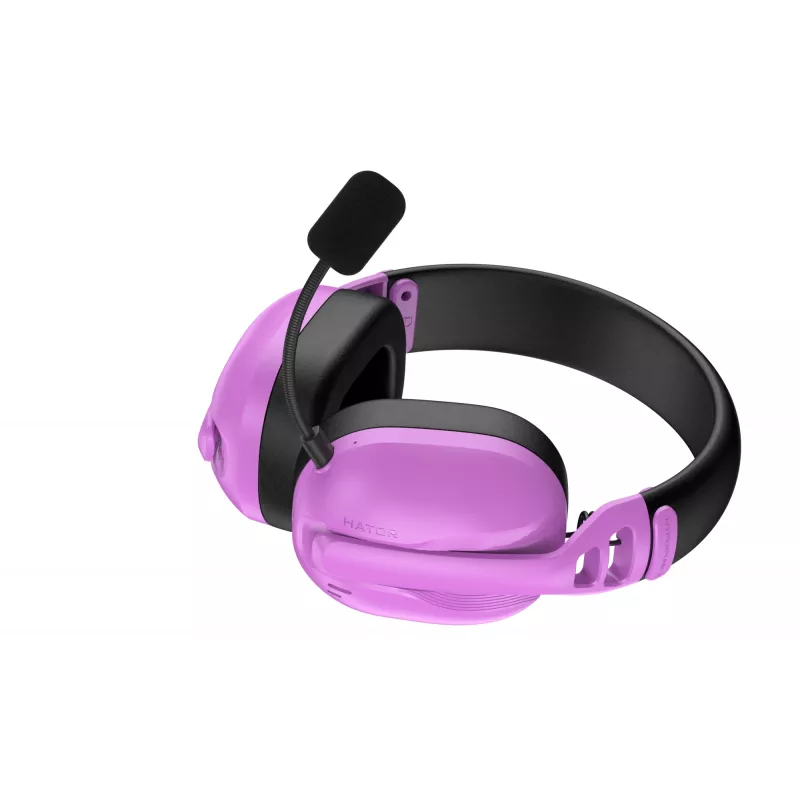 Ausinės HATOR Hyperpunk 3 Wireless belaidės ir laidinės, žaidimams, USB Type-C / USB Type-A, Bluetooth, violetinės