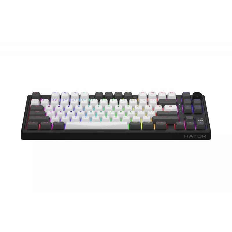 HATOR Skyfall Pro Wireless 80 klaviatūra žaidimams USB + RF belaidis + Bluetooth QWERTY JAV anglų juoda, pilka