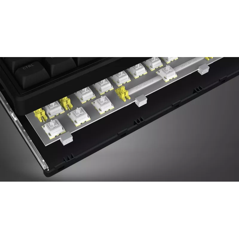 HATOR Skyfall 65 laidinė mechaninė klaviatūra, USB-C, Aurum Sterling jungikliai, 70M paspaudimų, RGB, juoda, 790g