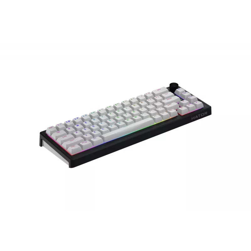 HATOR Skyfall Wireless 65 klaviatūra Gaming USB + RF Wireless + Bluetooth QWERTY US English Juoda, Balta