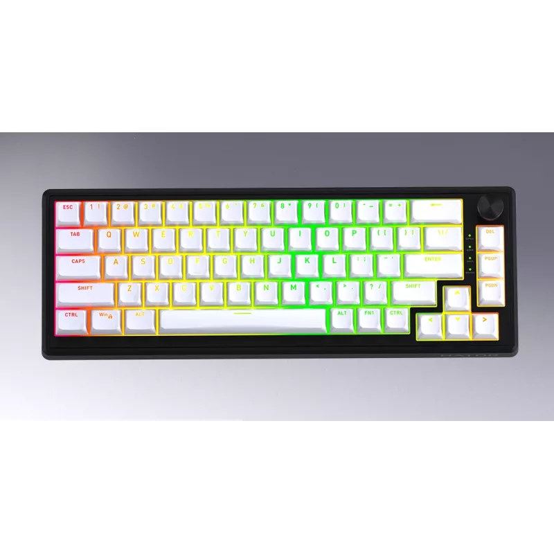 HATOR Skyfall Wireless 65 klaviatūra Gaming USB + RF Wireless + Bluetooth QWERTY US English Juoda, Balta