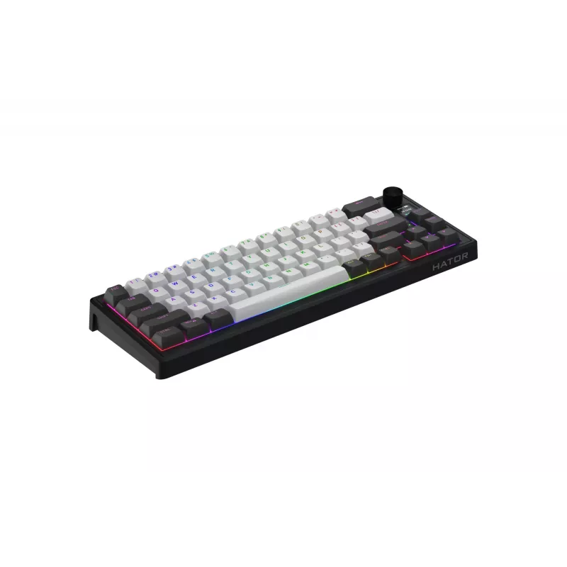 HATOR Skyfall Pro Wireless 65 klaviatūra žaidimams USB + RF belaidis + Bluetooth QWERTY JAV anglų juoda, pilka